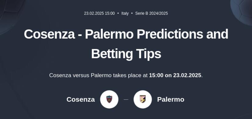 Cosenza - Palermo Predictions and Betting Tips