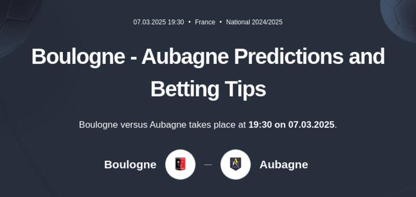 Boulogne - Aubagne Predictions and Betting Tips