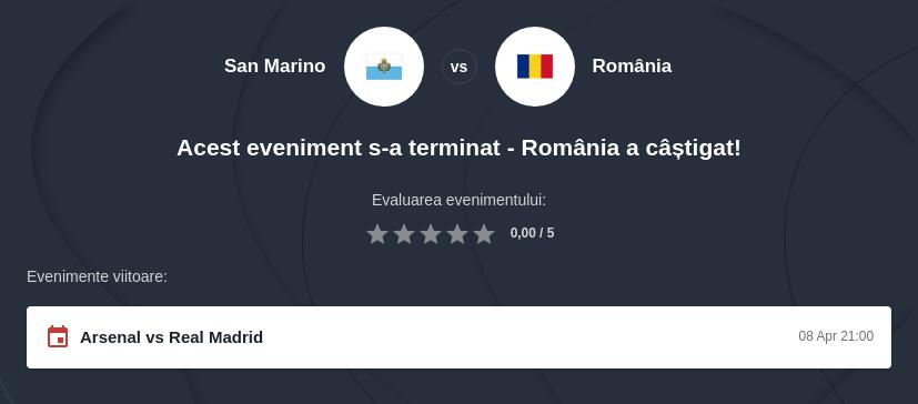 San Marino vs România 2025 Pronosticuri pentru meci