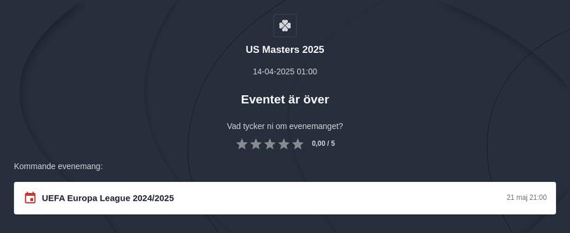 Betta på US Masters 2025: odds och speltips