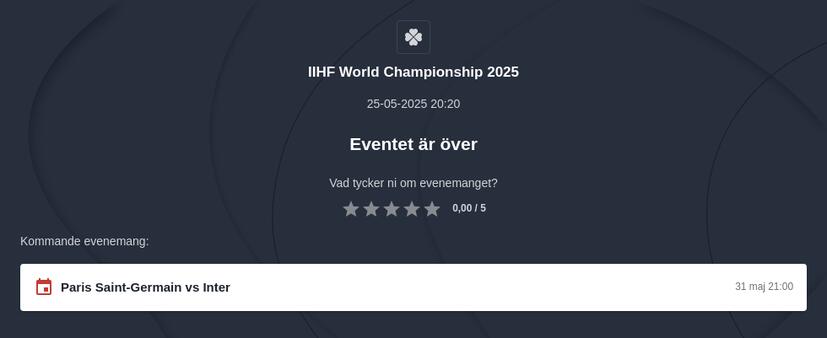 Betta på Hockey-VM 2025: odds och speltips