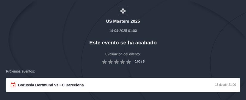 Apuestas Masters de Augusta 2025 - Pronóstico y Cuotas