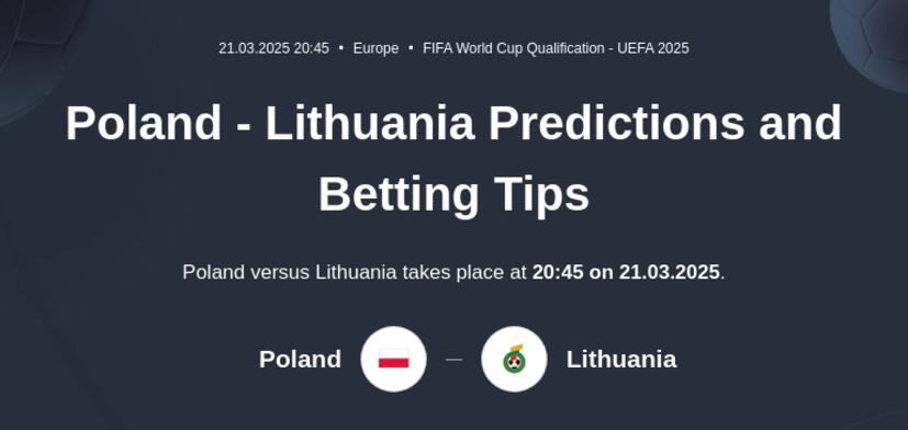 Poland - Lithuania Predictions and Betting Tips