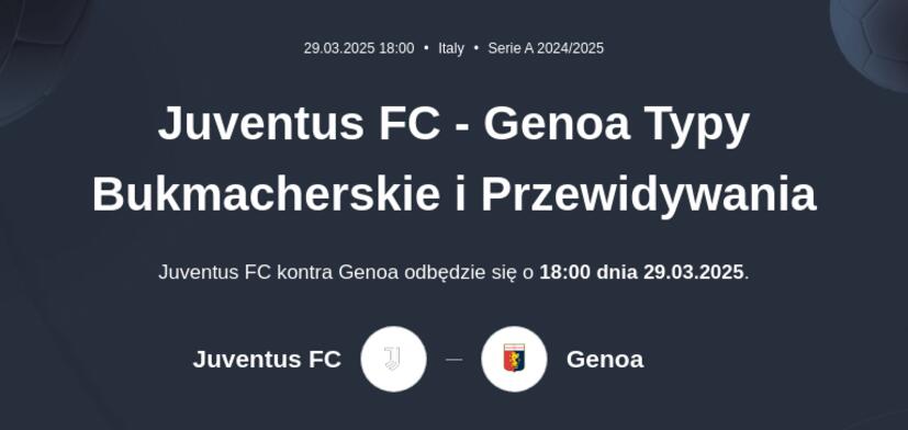 Juventus FC - Genoa Typy Bukmacherskie i Przewidywania
