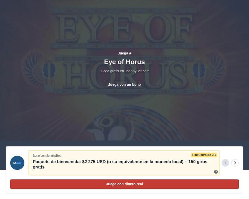 Juego de Tragamonedas de Casino Eye of Horus