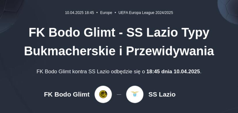 FK Bodo Glimt - SS Lazio Typy Bukmacherskie i Przewidywania