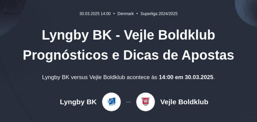 Lyngby BK - Vejle Boldklub Prognósticos e Dicas de Apostas