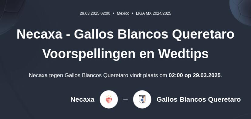 Necaxa - Gallos Blancos Queretaro Voorspellingen en Wedtips