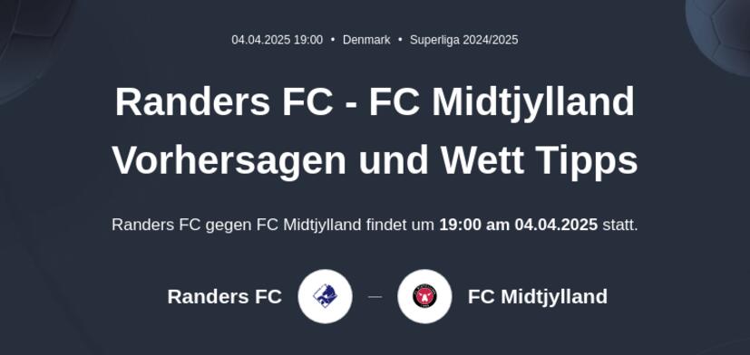 Randers FC - FC Midtjylland Vorhersagen und Wett Tipps