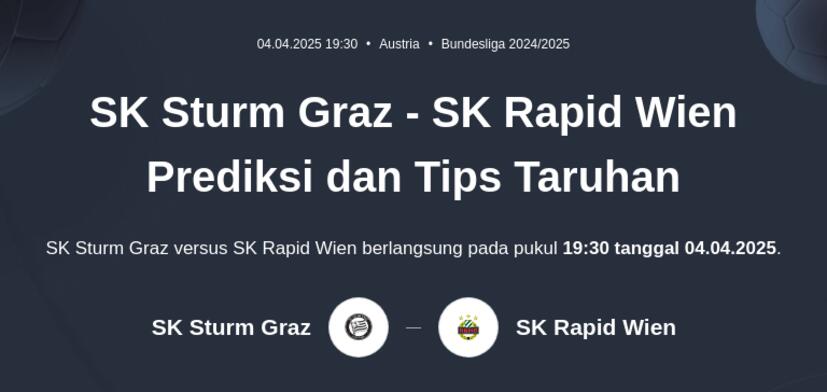 SK Sturm Graz - SK Rapid Wien Prediksi dan Tips Taruhan