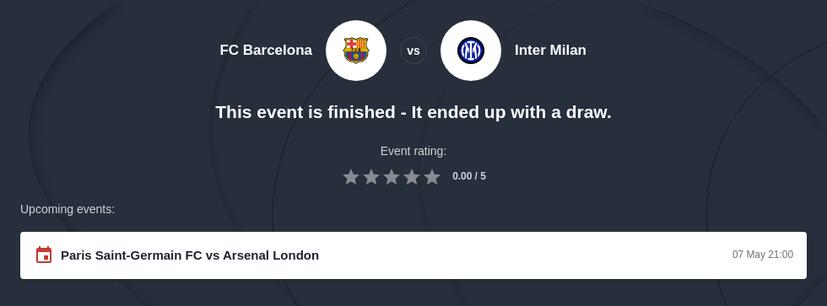Barcelona vs Inter Milan Prediction