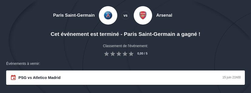Pronostic PSG vs Arsenal