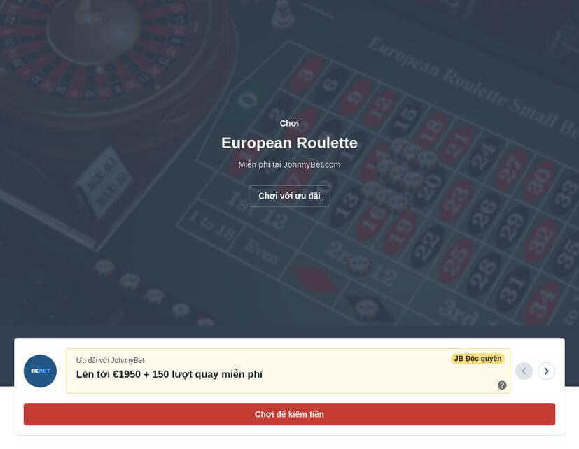 Luật chơi căn bản Roulette online