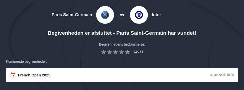 Forudsigelser for PSG vs. Inter