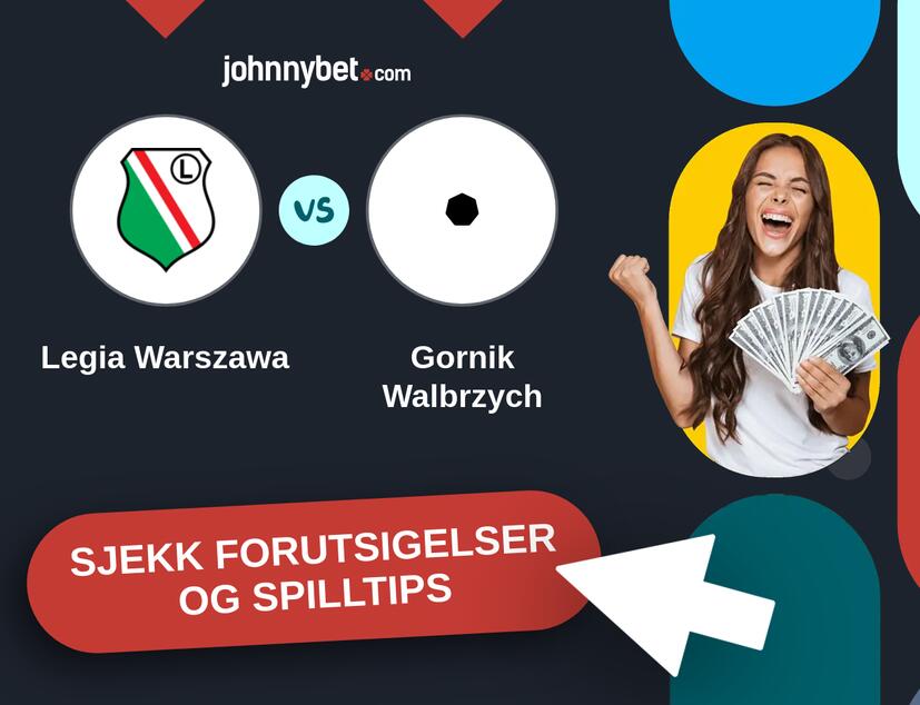 Legia Warszawa - Gornik Walbrzych Prediksjoner og Spilltips