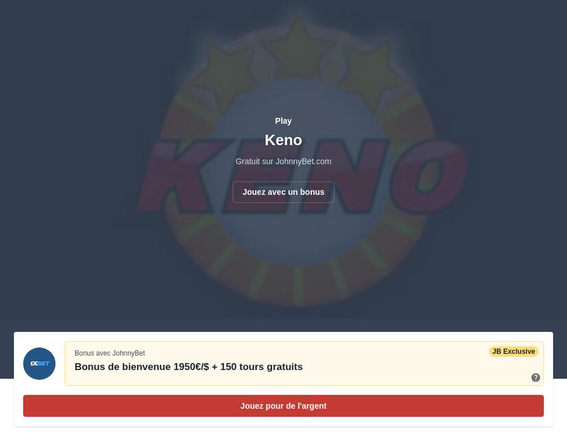 Comment jouer au Keno en Ligne