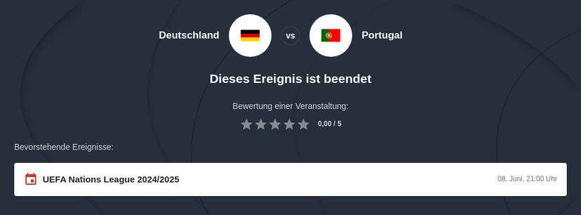 Deutschland - Portugal Wettquoten