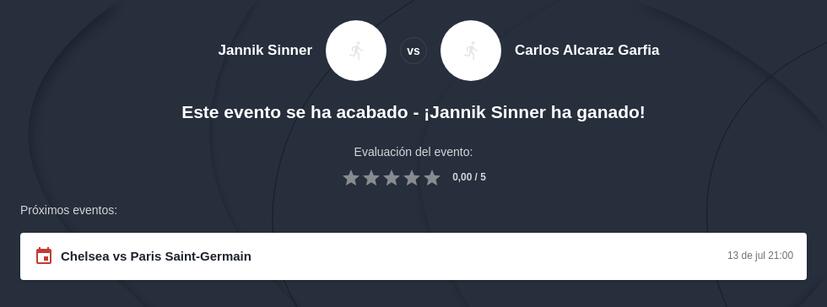 Apuestas Final Wimbledon 2025: Pronóstico Alcaraz vs Sinner