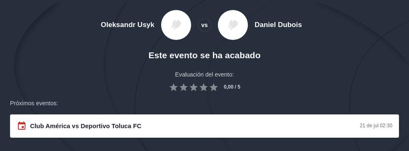 Pronóstico Usyk vs Dubois 2