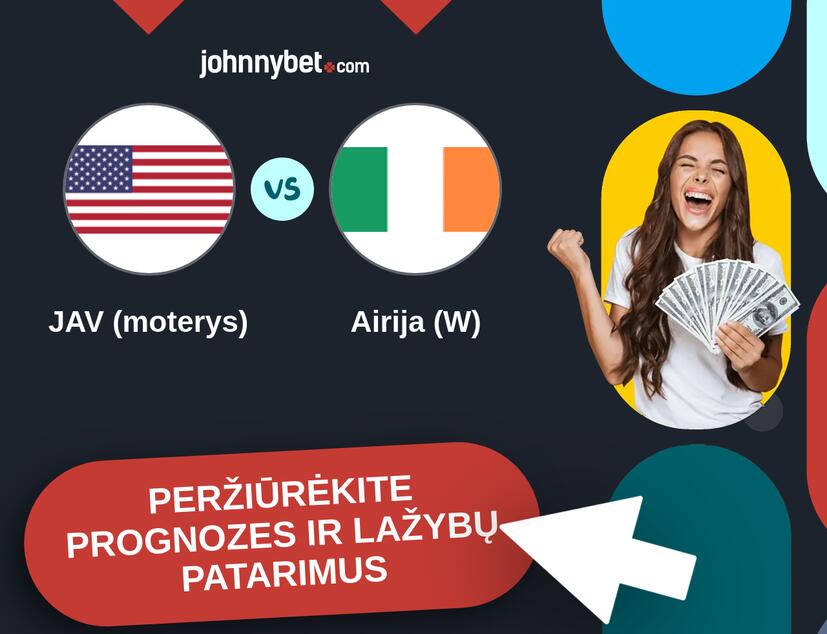 JAV (moterys) - Airija (W) Prognozės ir Statymų Patarimai