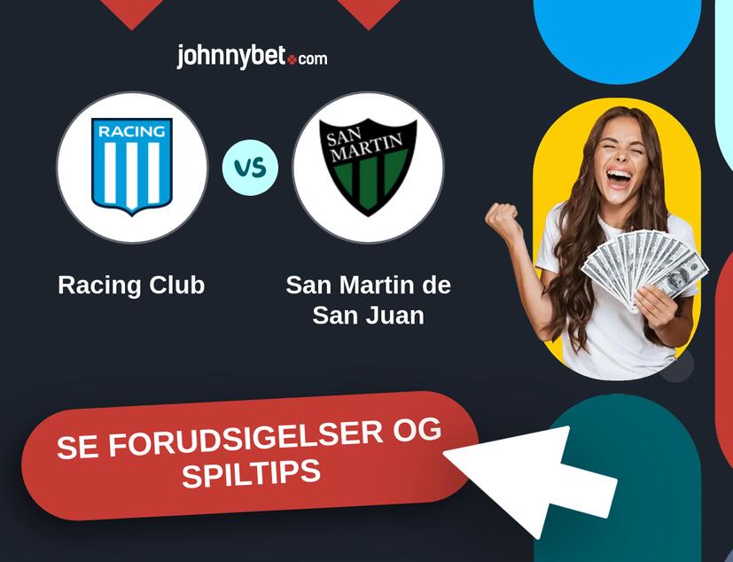 Racing Club - San Martin de San Juan Forudsigelser og Spiltips