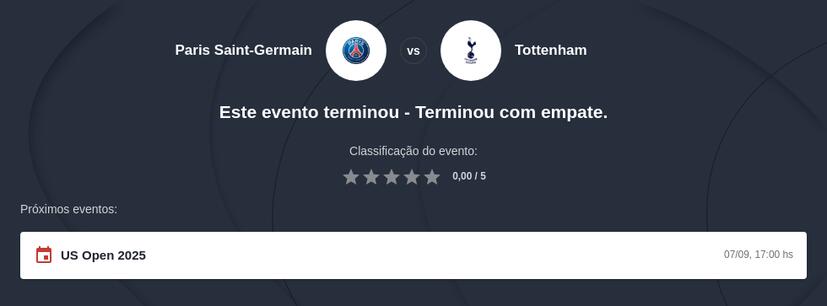 Previsão PSG vs Tottenham