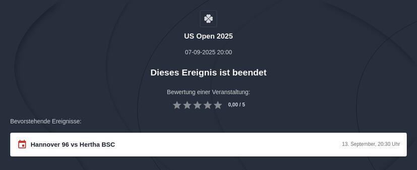 US Open 2025 Tipphilfe