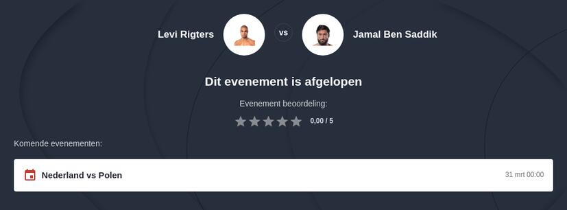 Wedden op Glory 103