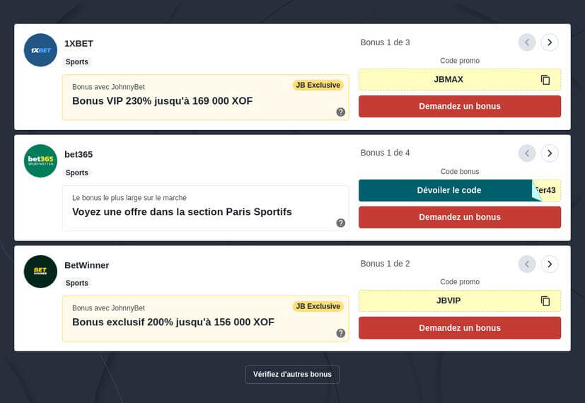 Top casinos fiables au Sénégal