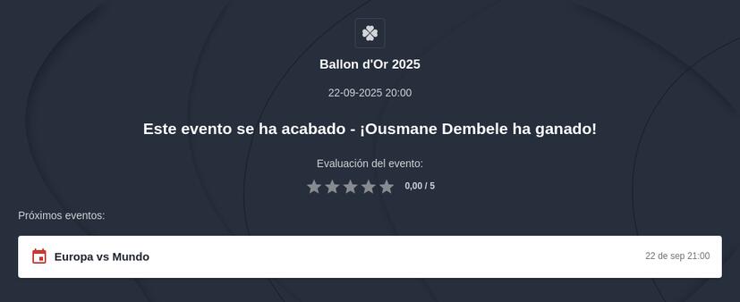 Pronóstico Ganador Balón de Oro 2025