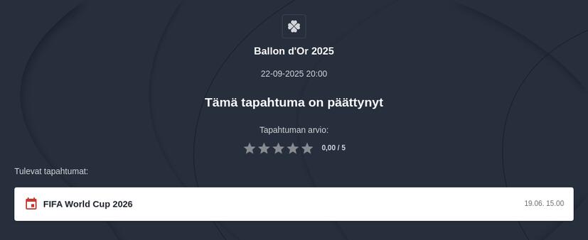 Ballon d’Or 2025 vedonlyönti