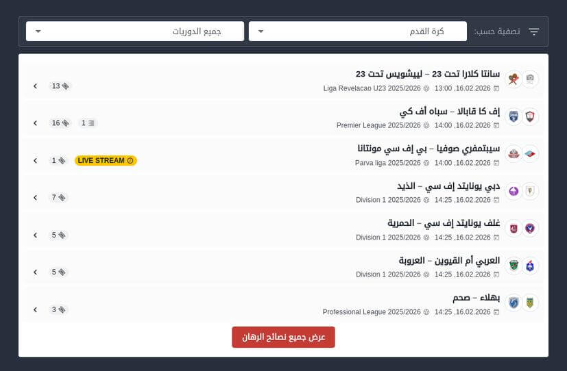 تحليلات الدوري المغربي الممتاز