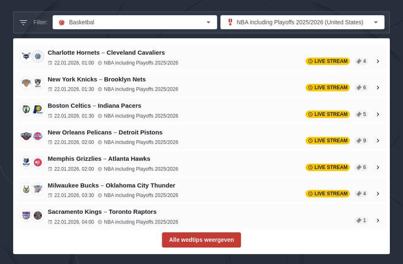 NBA Wedtips en Voorspellingen