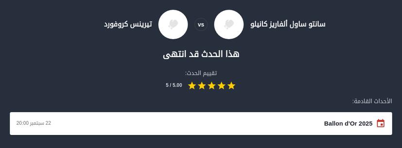 تَوقُعات نزال الفاريز وكروفورد