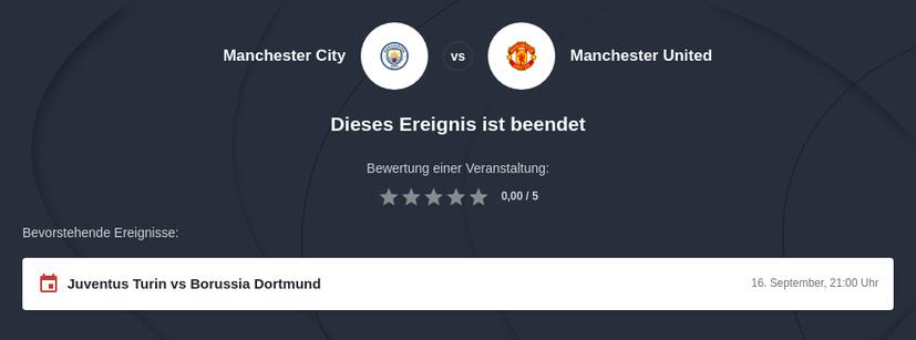 Manchester City – Manchester United Tipphilfe