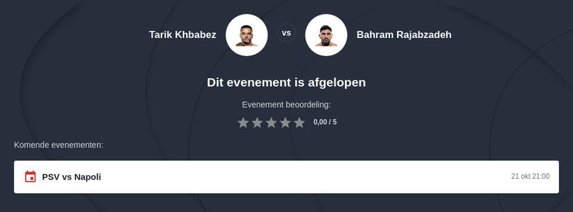 Wedden op Glory 104