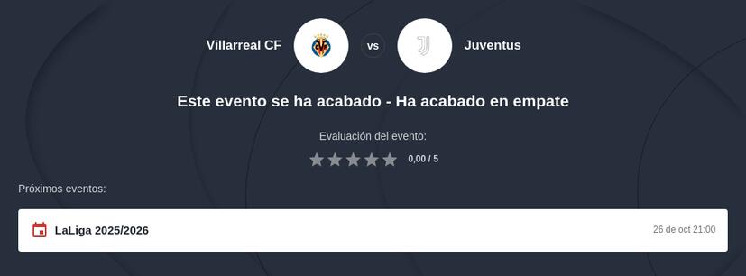 Pronóstico Villarreal vs Juventus