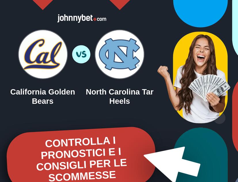 California Golden Bears - North Carolina Tar Heels Pronostici e Consigli Scommesse