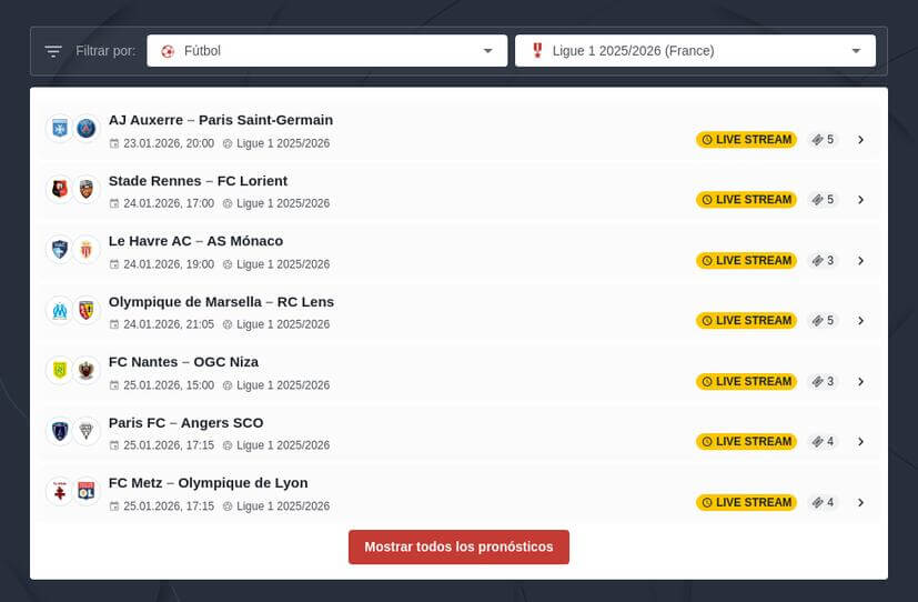Pronósticos Ligue 1