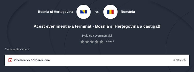 Sfaturi pentru meciul Bosnia și Herțegovina - România