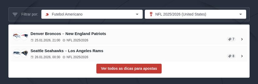 Dicas de apostas na NFL