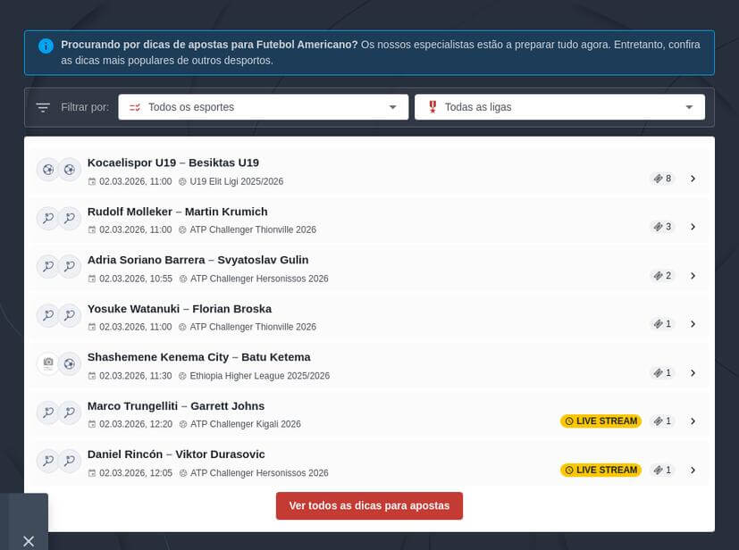 Dicas de apostas na NFL