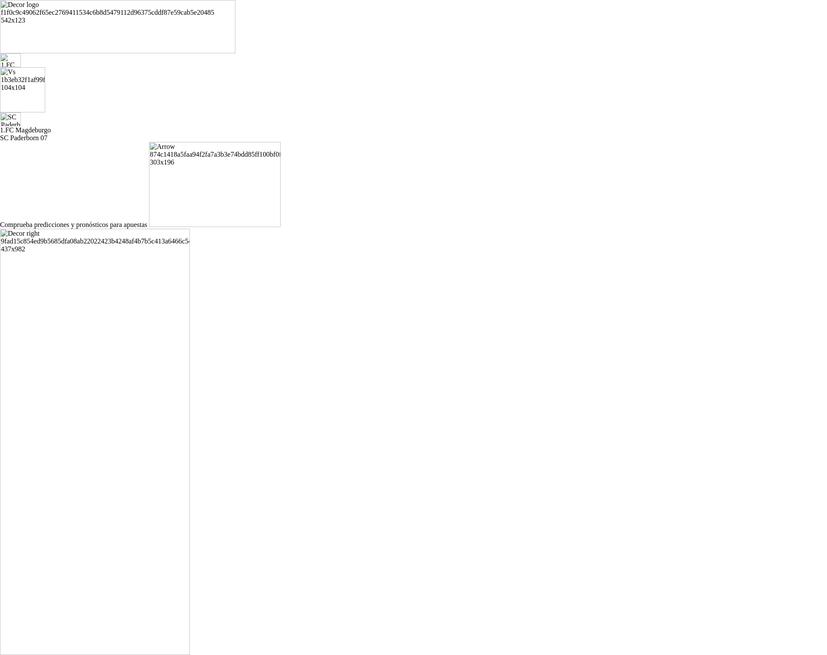 1.FC Magdeburgo - SC Paderborn 07 Pronósticos y Consejos de Apuestas