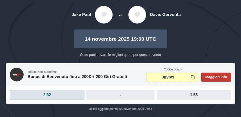 Pronostico Vincente Jake Paul - Gervonta Davis