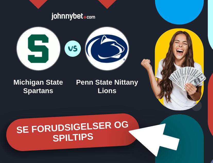 Michigan State Spartans - Penn State Nittany Lions Forudsigelser og Spiltips