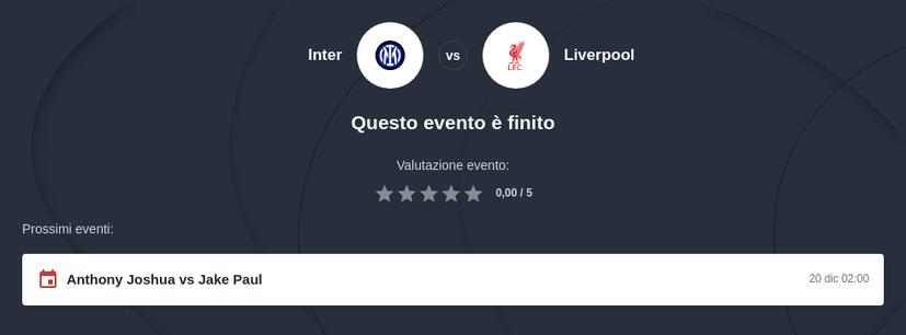 Pronostico Inter - Liverpool