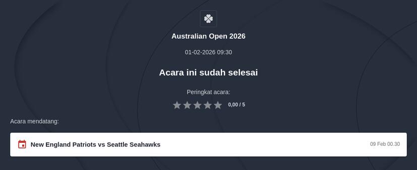 Prediksi Australia Open 2026