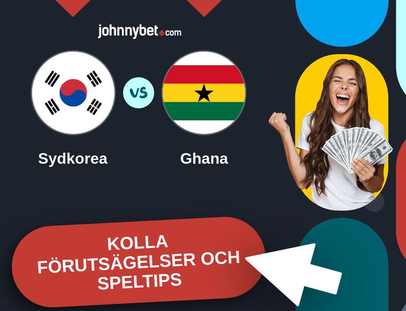 Sydkorea - Ghana Förutsägelser och Speltips