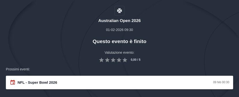 Pronostico Australian Open 2026