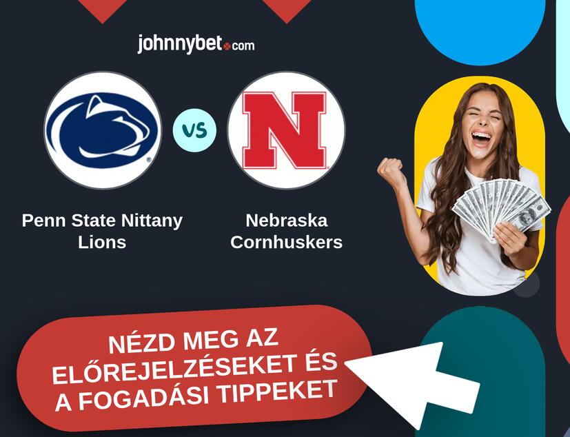 Penn State Nittany Lions - Nebraska Cornhuskers előrejelzések és fogadási tippek